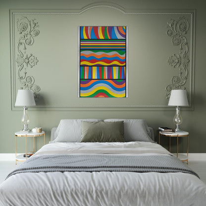 Linear Composition - Sol LeWitt Brushed Aluminum Print - 70x100 cm / 28x40 inches | Sol LeWitt Aluminum Print | Sol LeWitt Prints