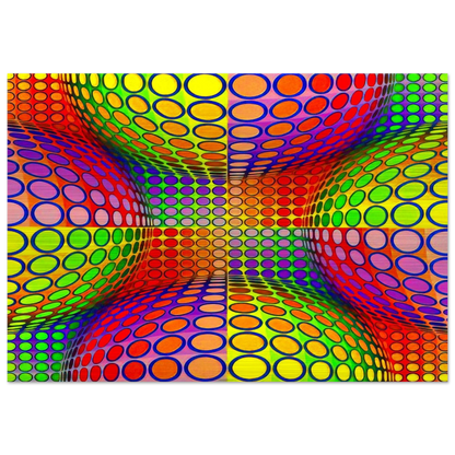 Vega-Lep - 1970 - Victor Vasarely Brushed Aluminum Print - 70x100 cm / 28x40 inches | Victor Vasarely Aluminum Print | Victor Vasarely Prints
