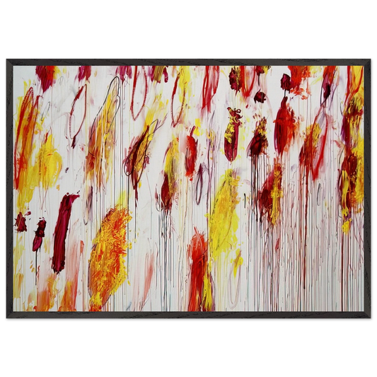 Lepanto Part IV - Cy Twombly 70x100 cm / 28x40 inches Framed Art Print – Black Wooden Frame