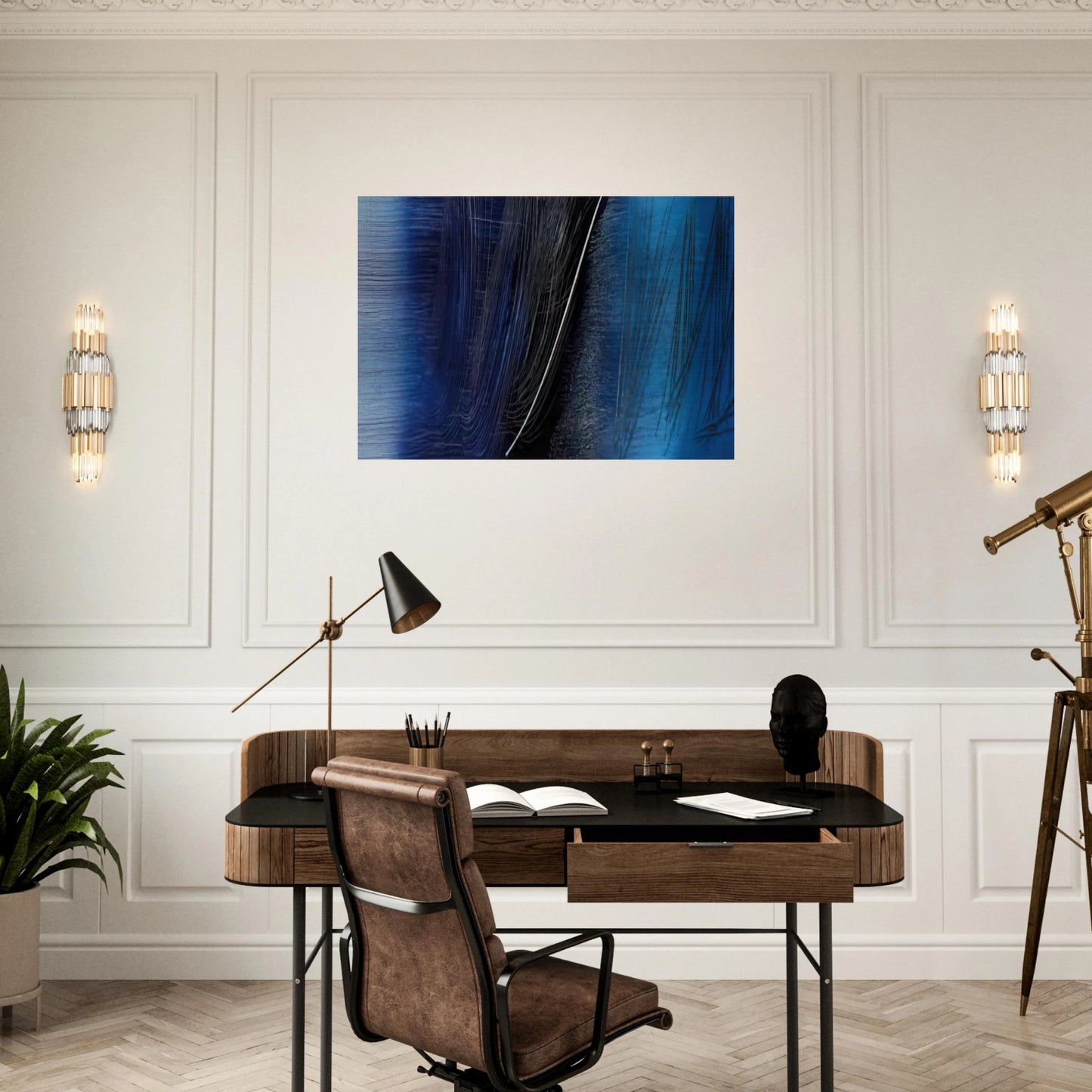 Untitled T1962-L7 - 1962 - Hans Hartung Brushed Aluminum Print - 70x100 cm / 28x40 inches | Hans Hartung Aluminum Print | Hans Hartung Prints