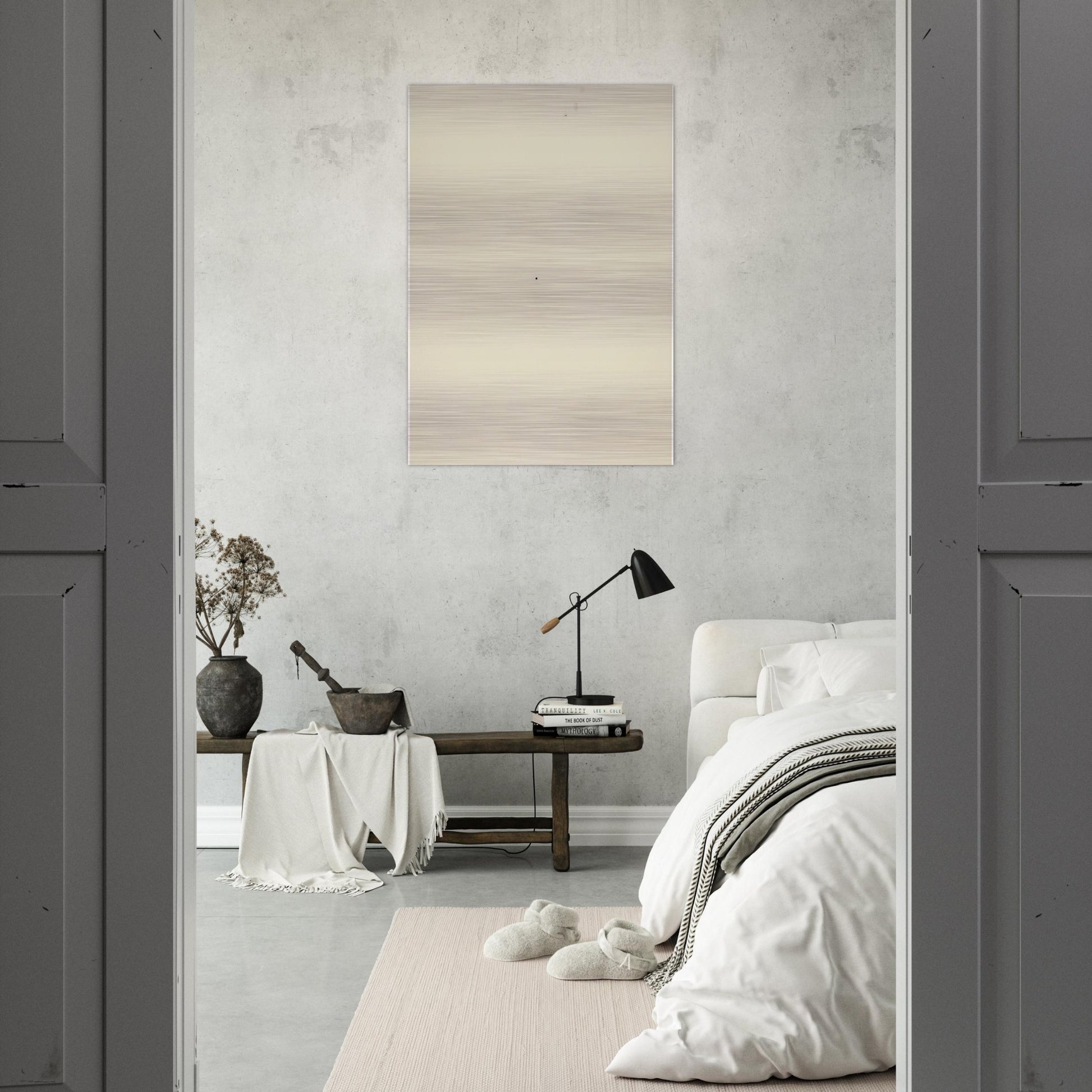 First Conversion - Robert Ryman Brushed Aluminum Print - 70x100 cm / 28x40 inches | Robert Ryman Aluminum Print | Robert Ryman Prints