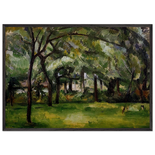 Farm in Normandy Summer - Paul Cezanne 70x100 cm / 28x40 inches Framed Art Print – Black Wooden Frame
