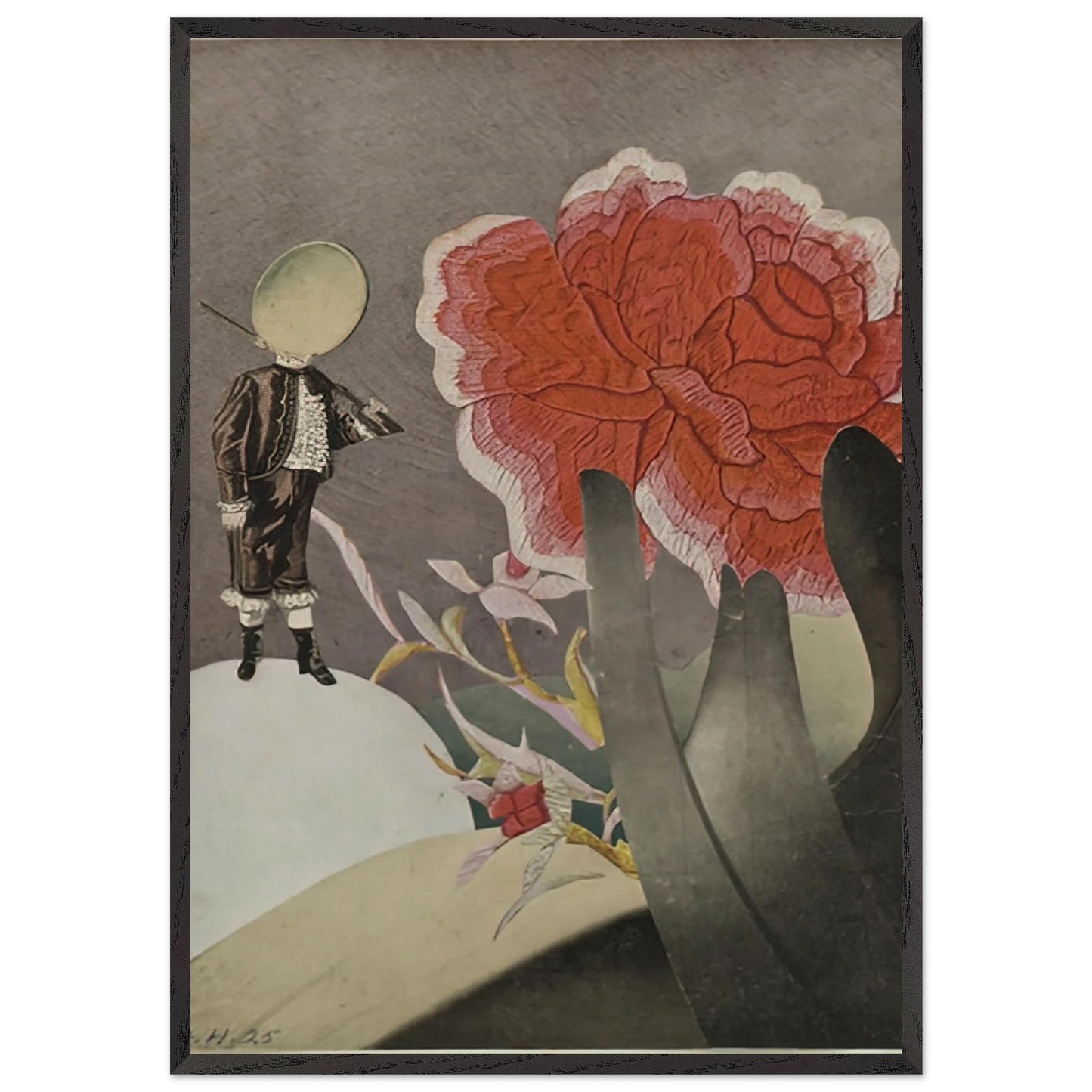 WATCHED 1925 - Hannah Hoch 70x100 cm / 28x40 inches Framed Art Print – Black Wooden Frame