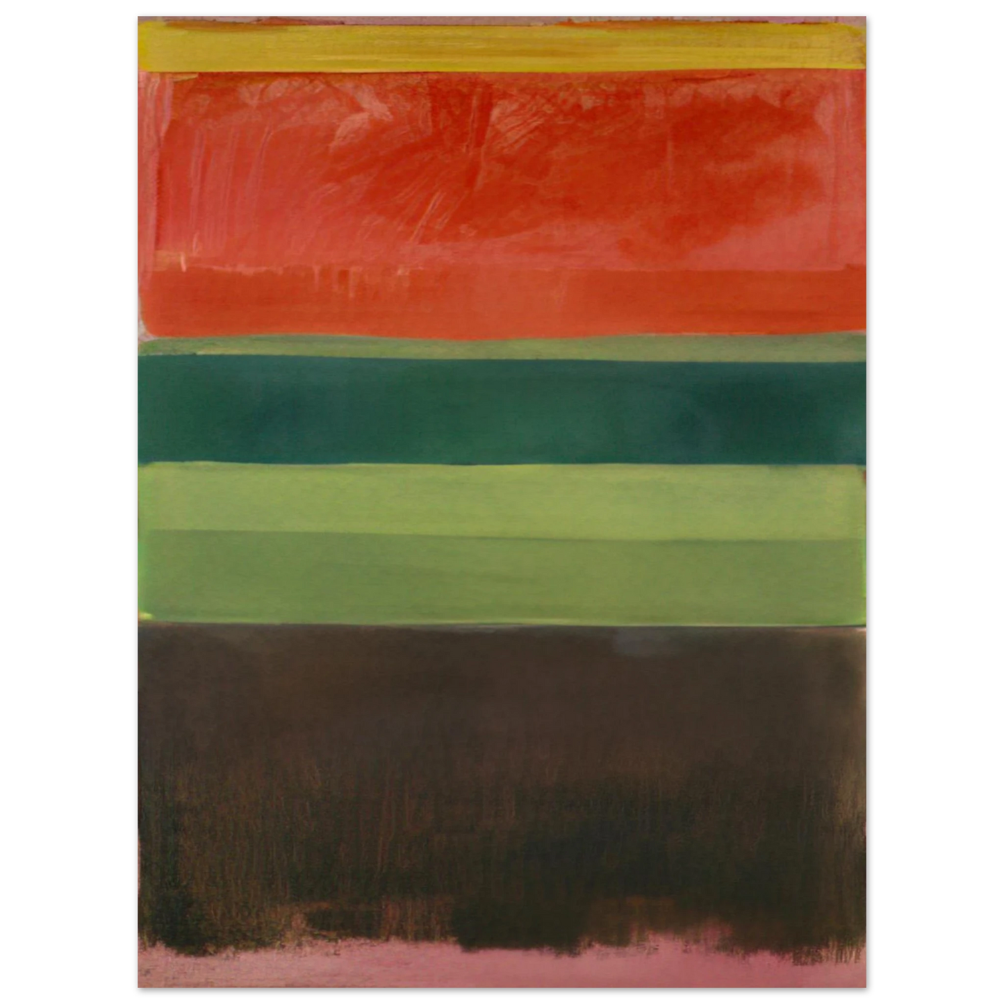 Mark Rothko - Untitled - 1949 Wall Art - 60x80 cm / 24x32 inches - Premium Wooden Framed Poster With Fine Art Paper - White frame