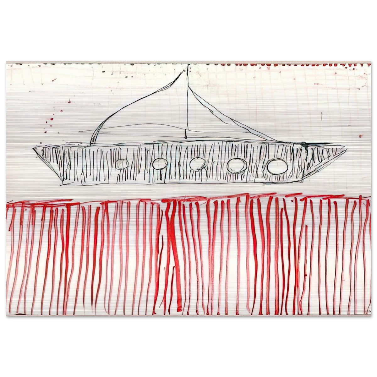 BE CALME OCTOBER 1ST 31ST 2004 0 - Louise Bourgeois Brushed Aluminum Print - 70x100 cm / 28x40 inches | Louise Bourgeois Aluminum Print | Louise Bourgeois Prints