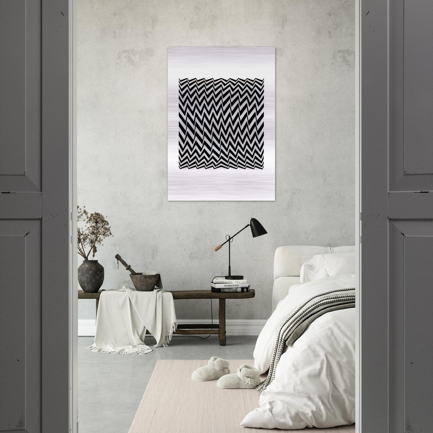 FRAGMENT 3 1965 - Bridget Riley Brushed Aluminum Print - 70x100 cm / 28x40 inches | Bridget Riley Aluminum Print | Bridget Riley Prints