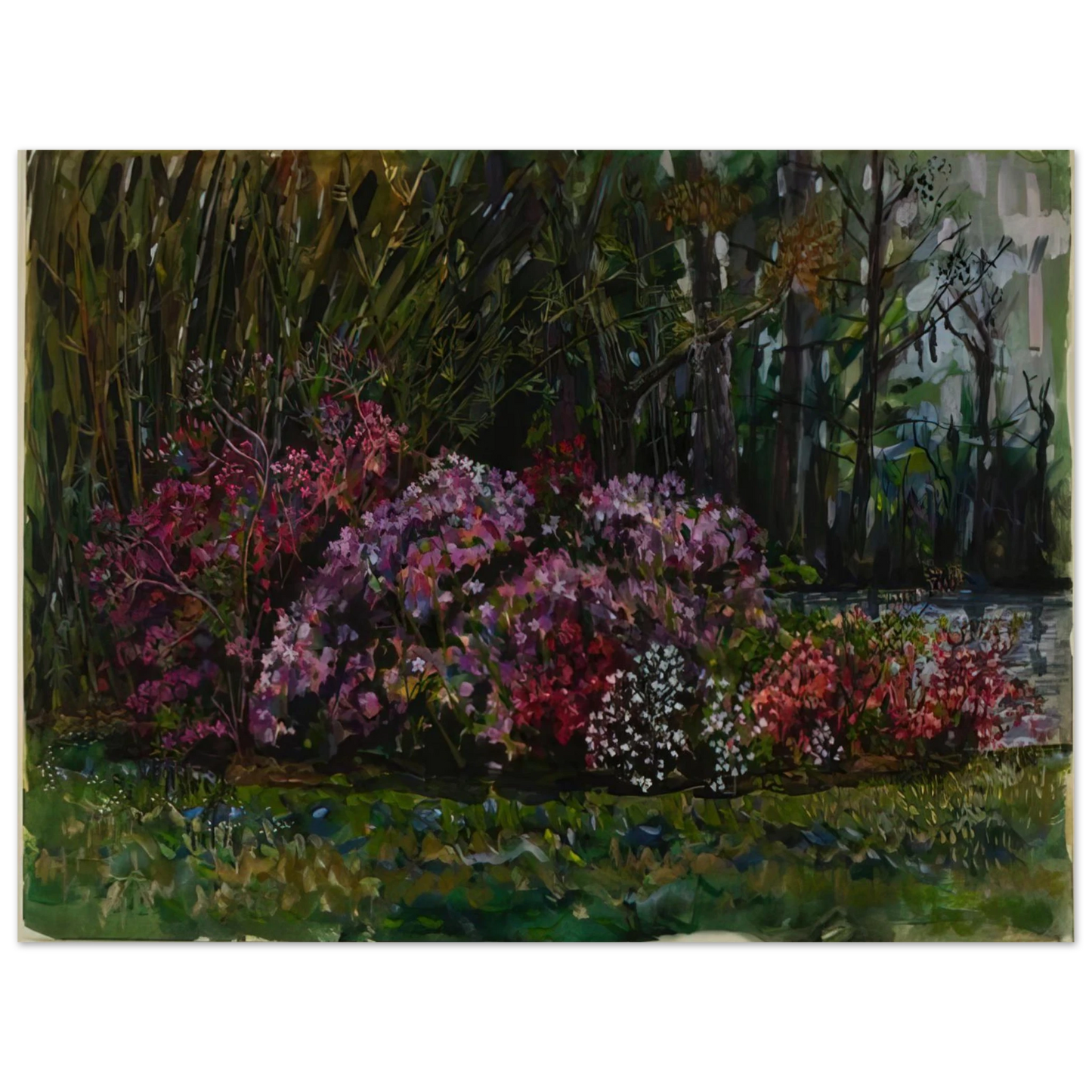 Ivan Albright - ALICIA S AZALEAS ON ST MARY S RIVER  75x100 cm / 30x40inches Fine Art Poster