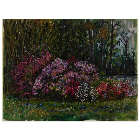 Ivan Albright - ALICIA S AZALEAS ON ST MARY S RIVER  75x100 cm / 30x40inches Fine Art Poster