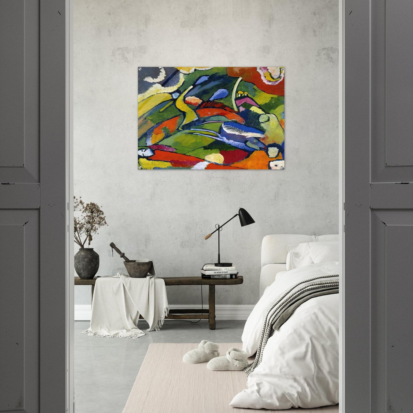 TWO RIDERS AND RECLINING FIGURE - Wassily Kandinsky Acrylic Print - 70x100 cm / 28x40″ inches | Wassily Kandinsky Wall Art | Wassily Kandinsky Prints