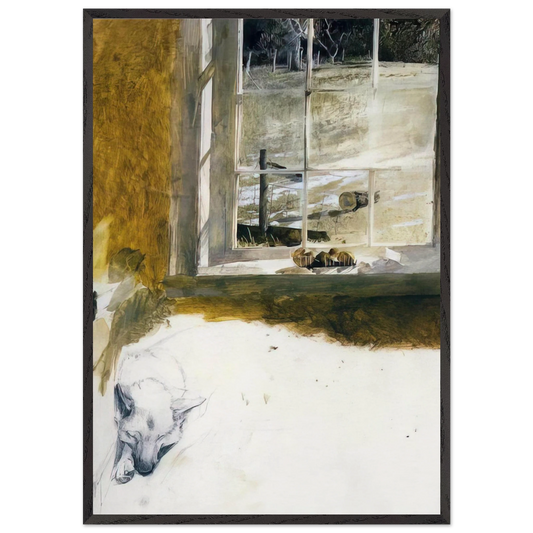 GROUNDHOG DAY 3 - Andrew Wyeth 70x100 cm / 28x40 inches Framed Art Print – Black Wooden Frame