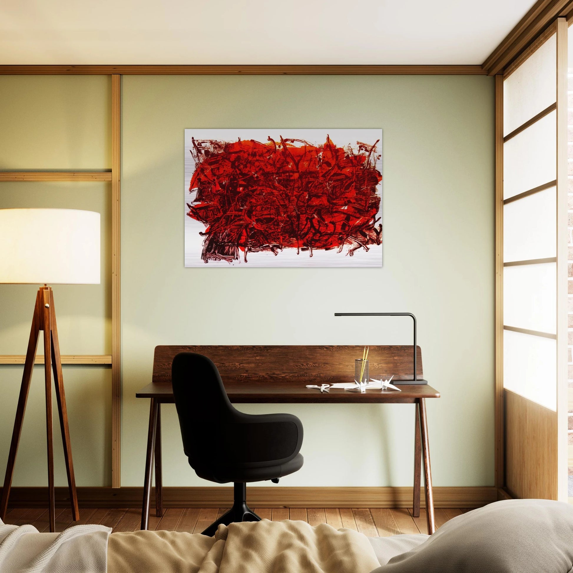 Leaves III - Jean-Paul Riopelle Brushed Aluminum Print - 70x100 cm / 28x40 inches | Jean-Paul Riopelle Aluminum Print | Jean-Paul Riopelle Prints