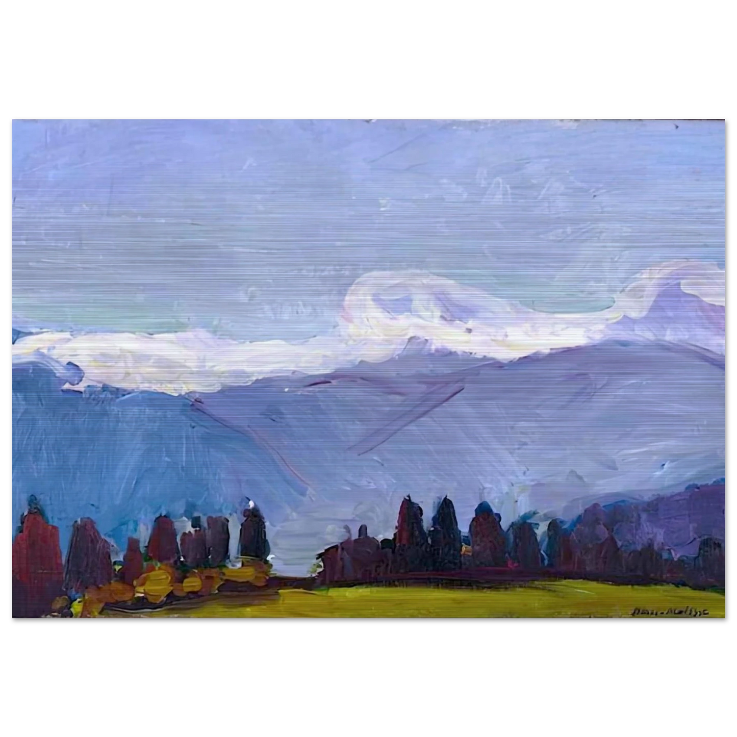 GREEN NEEDLES ON THE CROSS JAVERNAZ 1901 - Henri Matisse Brushed Aluminum Print - 70x100 cm / 28x40 inches | Henri Matisse Aluminum Print | Henri Matisse Prints