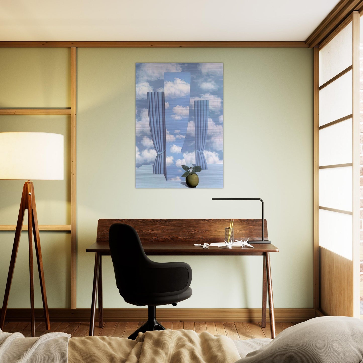 BEAUTIFUL WORLD 1962 - Rene Magritte Brushed Aluminum Print - 70x100 cm / 28x40 inches | Rene Magritte Aluminum Print | Rene Magritte Prints
