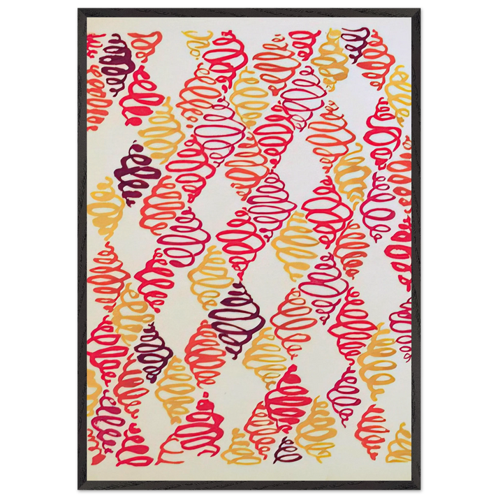 COMPOSITION 32 - Sonia Delaunay 70x100 cm / 28x40 inches Framed Art Print – Black Wooden Frame