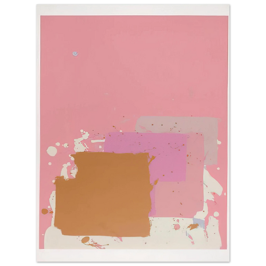John Hoyland - Brown Black on Pink - 1971  75x100 cm / 30x40inches Fine Art Poster