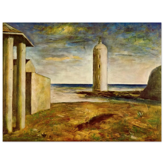 Carlo Carra - EL FARO 1928  75x100 cm / 30x40inches Fine Art Poster