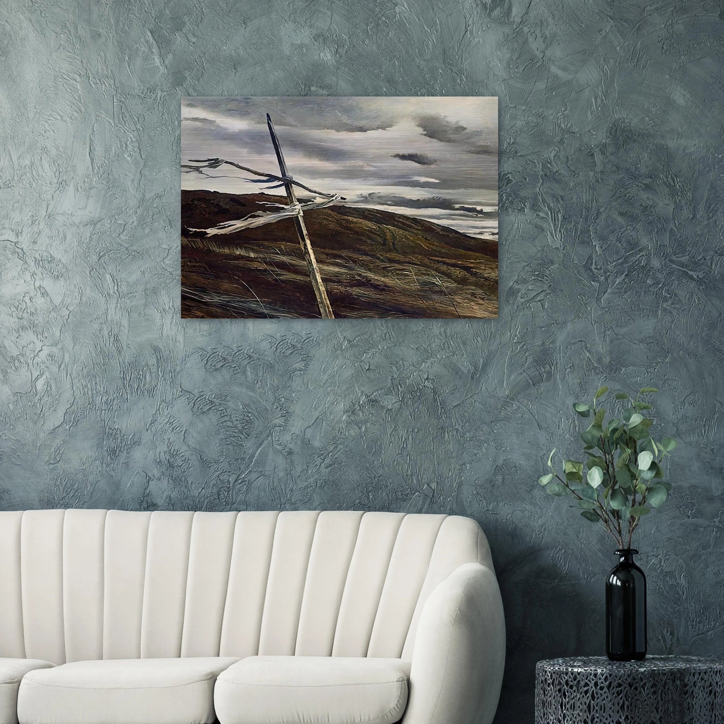 DODGES RIDGE 1947 - Andrew Wyeth Brushed Aluminum Print - 70x100 cm / 28x40 inches | Andrew Wyeth Aluminum Print | Andrew Wyeth Prints