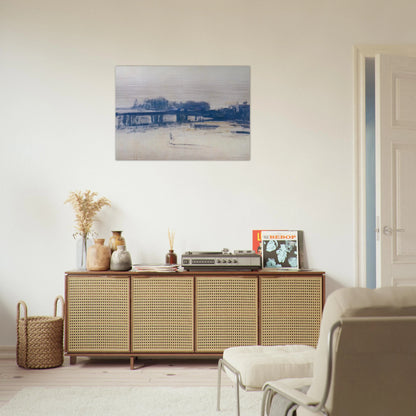 Charing Cross Bridge study - claude monet Brushed Aluminum Print - 70x100 cm / 28x40 inches | claude monet Aluminum Print | claude monet Prints