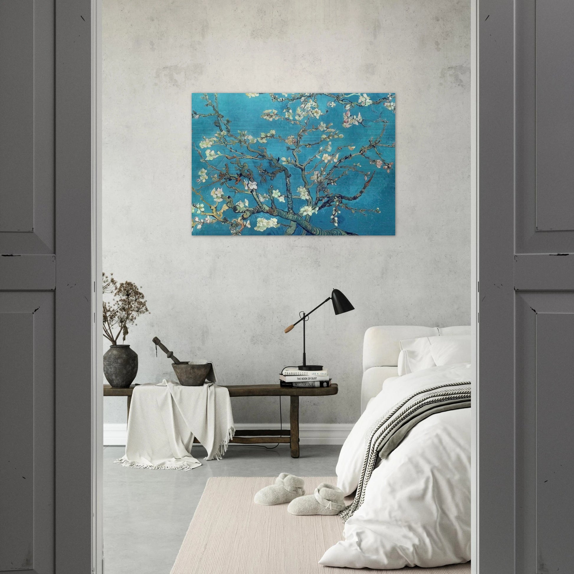 Branches with Almond Blossom - Vincent van Gogh Brushed Aluminum Print - 70x100 cm / 28x40 inches | Vincent van Gogh Aluminum Print | Vincent van Gogh Prints