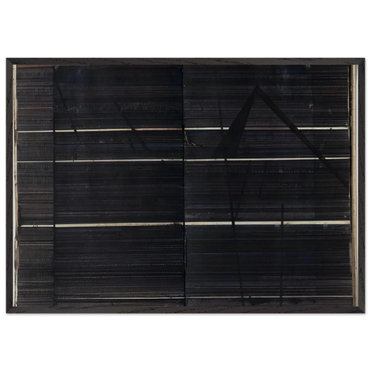 Diary pages - Minimalism - Nasreen Mohamedi 70x100 cm / 28x40 inches Framed Art Print – Black Wooden Frame