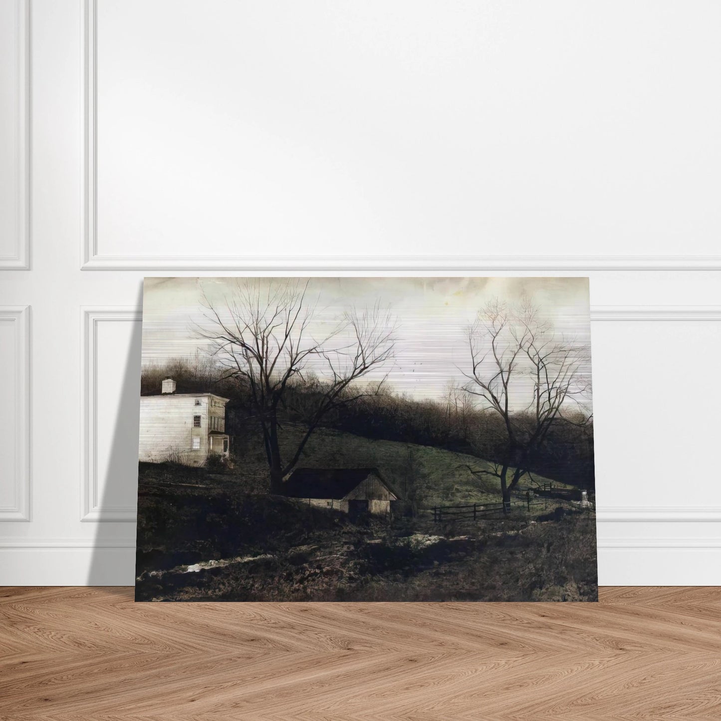 EVENING AT KUERNERS - Andrew Wyeth Brushed Aluminum Print - 70x100 cm / 28x40 inches | Andrew Wyeth Aluminum Print | Andrew Wyeth Prints