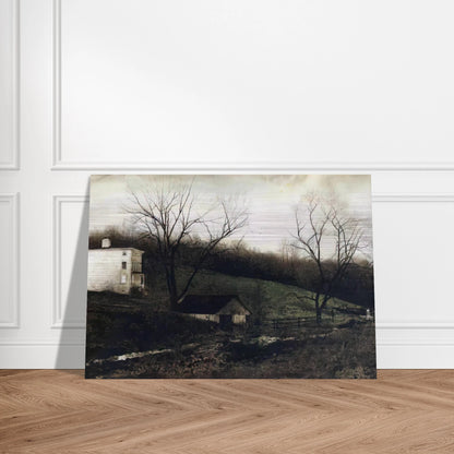 EVENING AT KUERNERS - Andrew Wyeth Brushed Aluminum Print - 70x100 cm / 28x40 inches | Andrew Wyeth Aluminum Print | Andrew Wyeth Prints