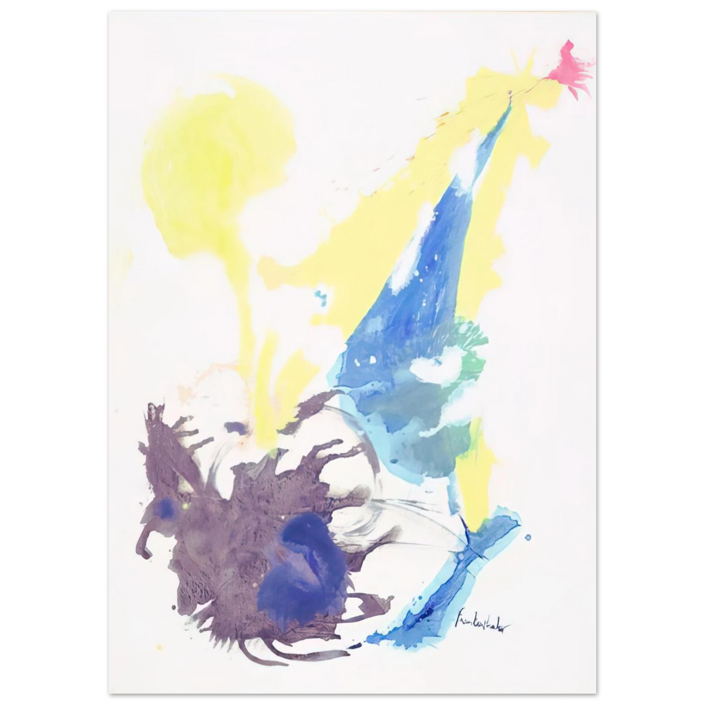 Helen Frankenthaler - Moving Day - 1961 Wall art - 50x70 cm / 20x28 inches - Premium Wooden Framed Poster With Fine Art Paper-canvas - Black frame