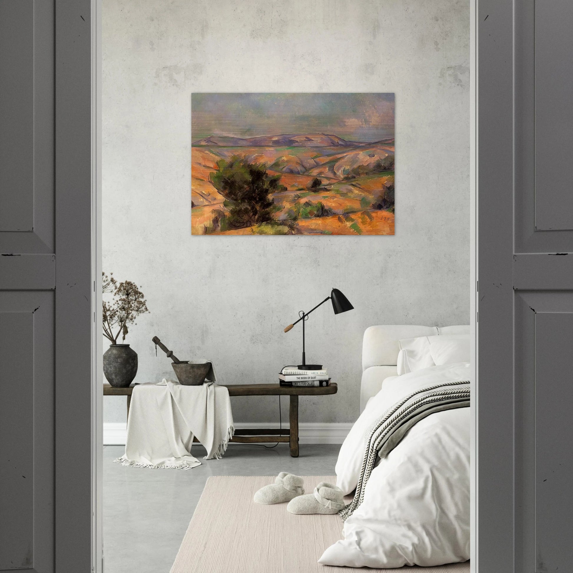 Mount Sainte-Victoire Seen from Gardanne - Paul Cézanne Brushed Aluminum Print - 70x100 cm / 28x40 inches | Paul Cézanne Aluminum Print | Paul Cézanne Prints