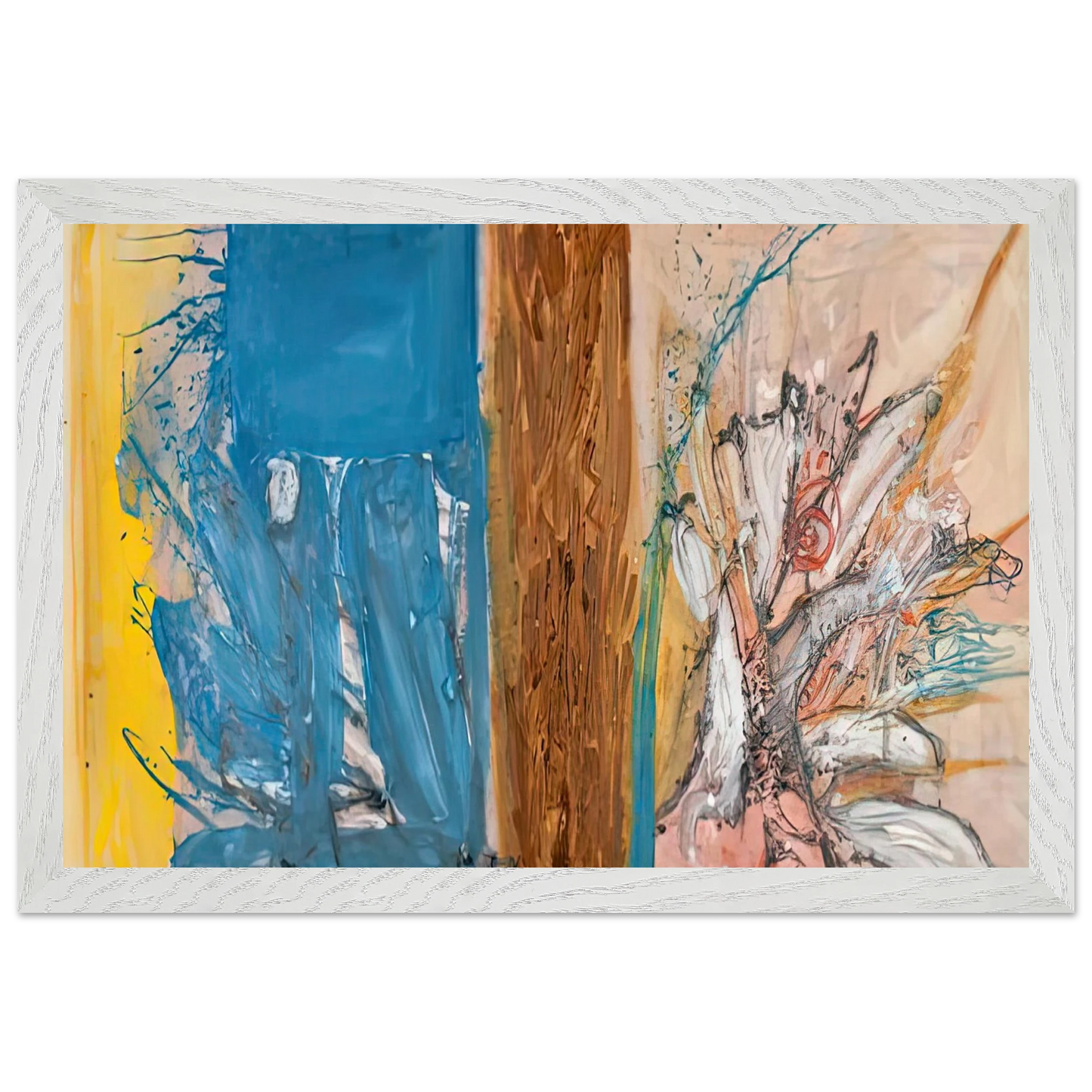 Helen Frankenthaler - The FaÃƒÂ§ade, 1954- Wall Art - 60x80 cm / 24x32 inches - Premium Wooden Framed Poster With Fine Art Paper-canvas - Wood frame
