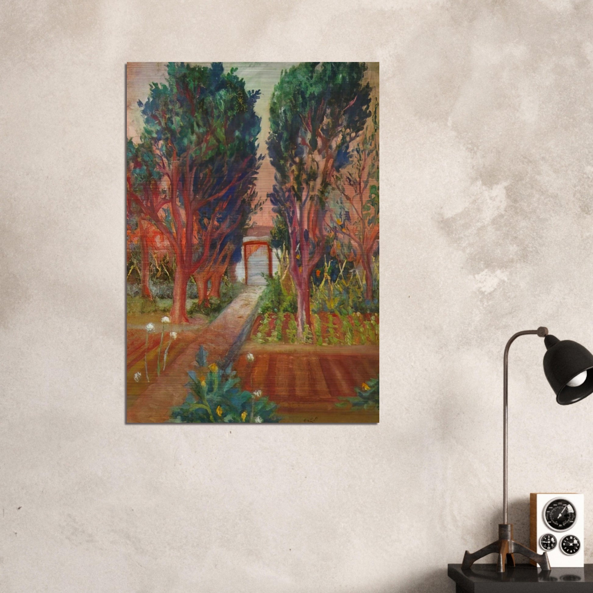 THE VEGETABLE GARDEN OF LLANER - Salvador Dali Brushed Aluminum Print - 70x100 cm / 28x40 inches | Salvador Dali Aluminum Print | Salvador Dali Prints