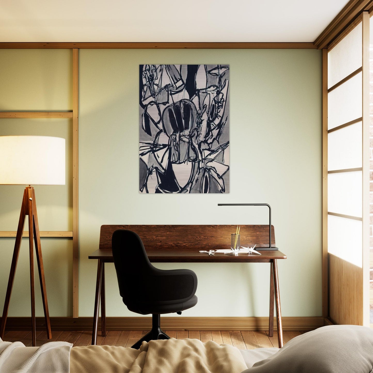 Bird Land - 1952 - Gene Davis Brushed Aluminum Print - 70x100 cm / 28x40 inches | Gene Davis Aluminum Print | Gene Davis Prints