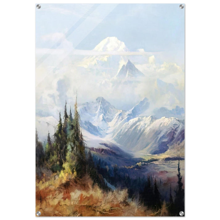 Mount McKinley in Mist - Romanticism - Sydney Laurence Acrylic Print - 70x100 cm / 28x40″ inches | Sydney Laurence Wall Art | Sydney Laurence Prints