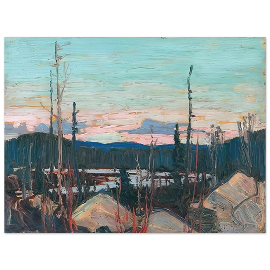 Tom Thomson - BURNT AREA WITH RAGGED ROCKS 1915  75x100 cm / 30x40inches Fine Art Poster
