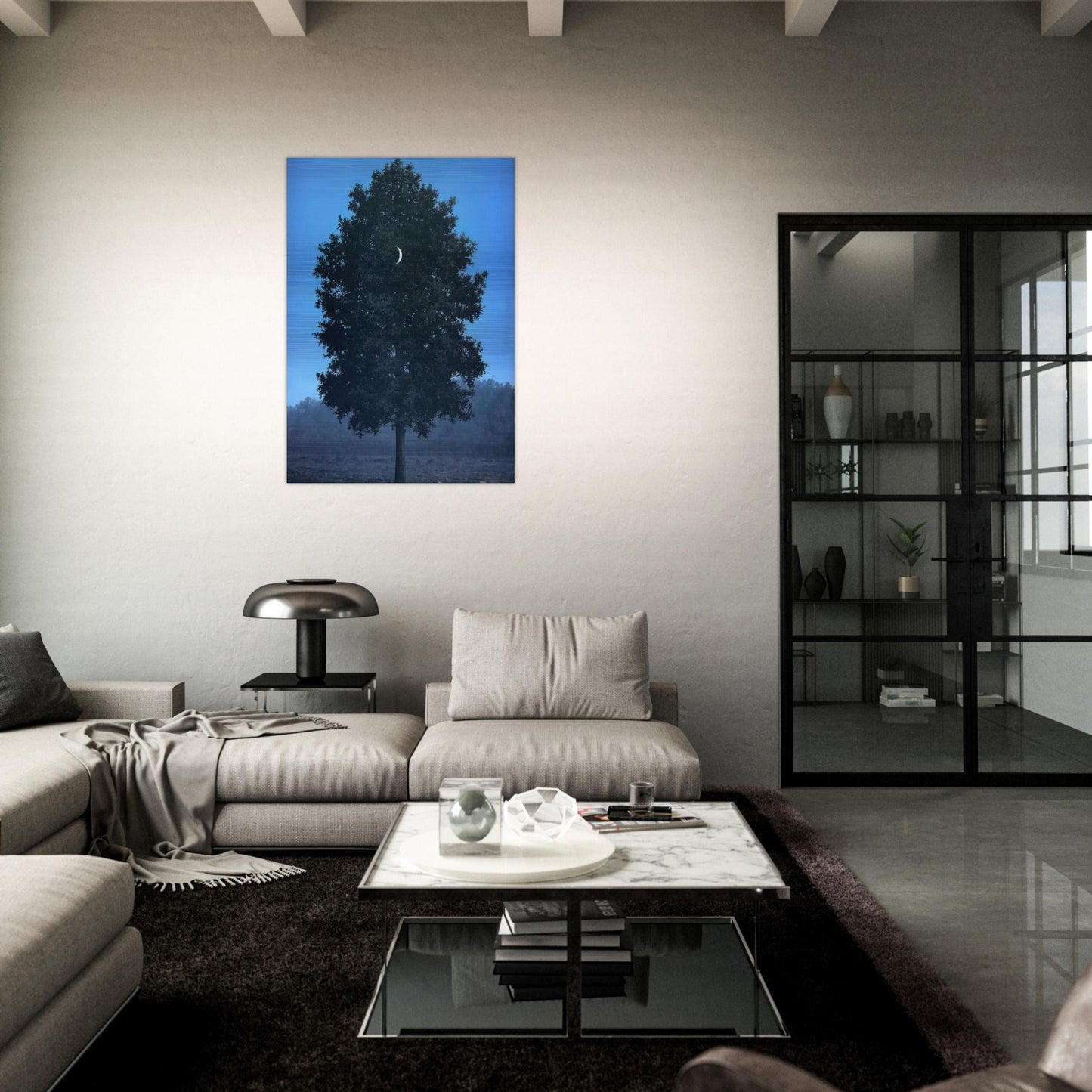 SIXTEENTH OF SEPTEMBER 1956 - Rene Magritte Brushed Aluminum Print - 70x100 cm / 28x40 inches | Rene Magritte Aluminum Print | Rene Magritte Prints