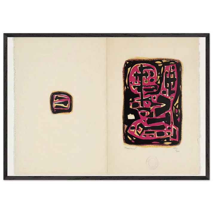 Untitled - 1952 N5 - Alfred Manessier 70x100 cm / 28x40 inches Framed Art Print – Black Wooden Frame