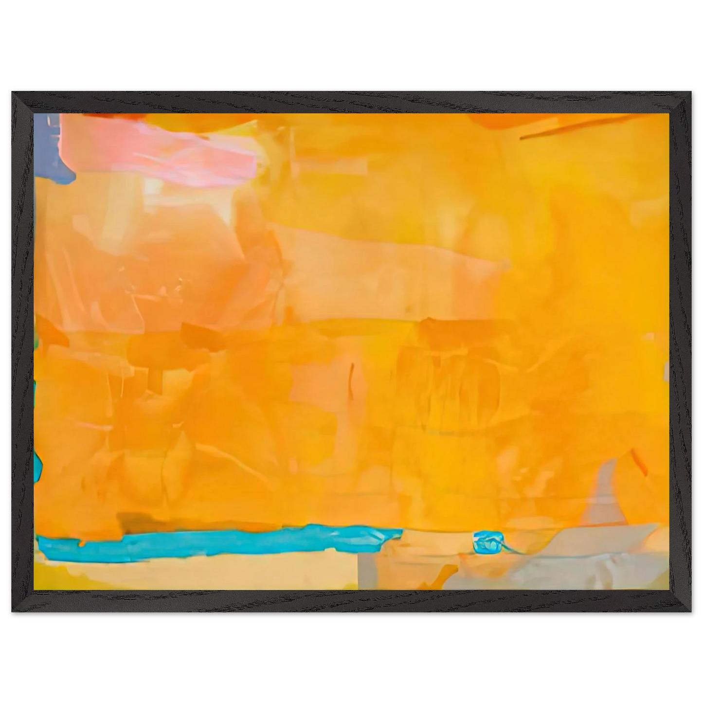 Helen Frankenthaler - Royal Fireworks, 1975- Wall Art - 30x40 cm / 12x16 inches - Premium Wooden Framed Poster With Fine Art Paper-canvas - White frame