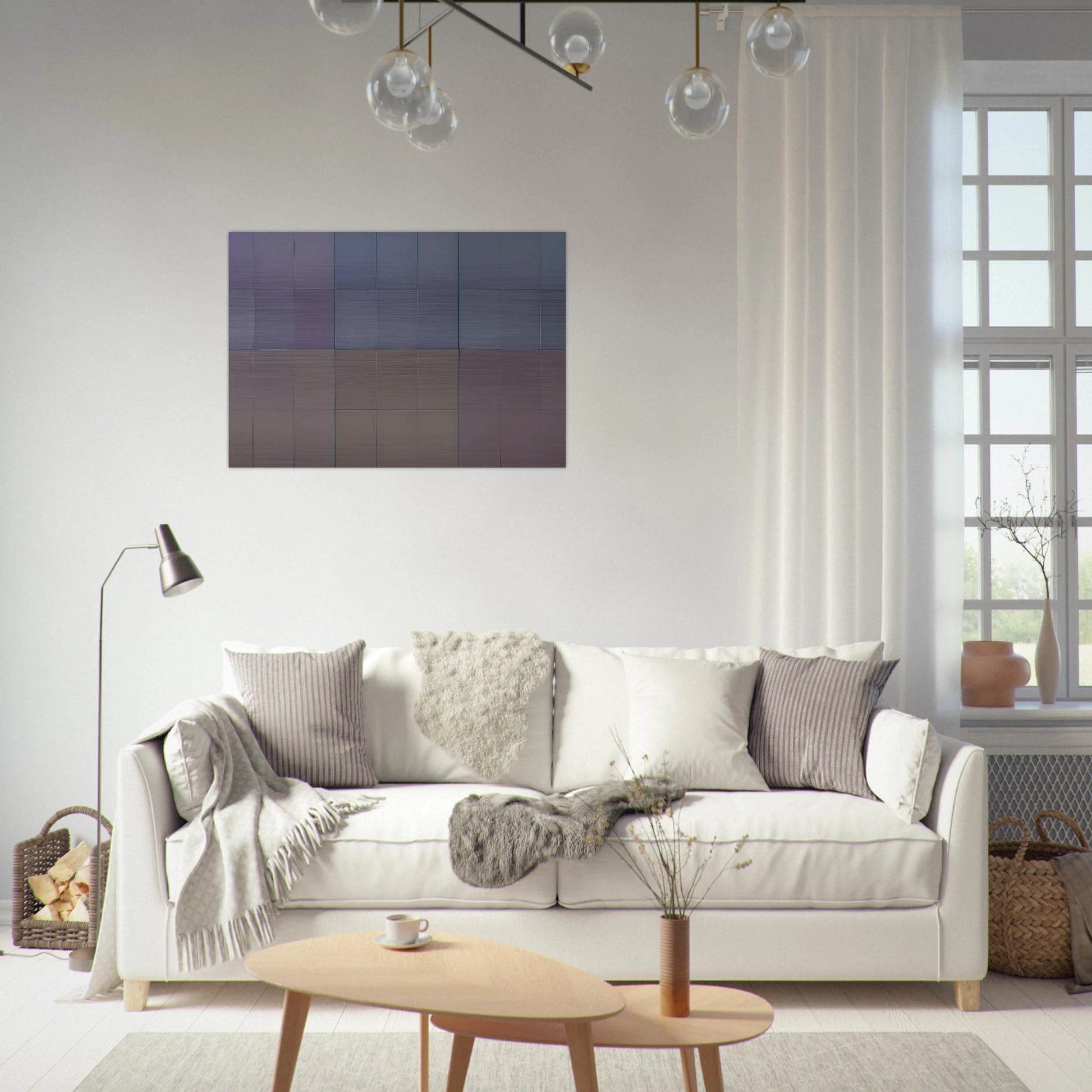 Microchromie, gris puissance [6] - Fernand Leduc Brushed Aluminum Print - 70x100 cm / 28x40 inches | Fernand Leduc Aluminum Print | Fernand Leduc Prints