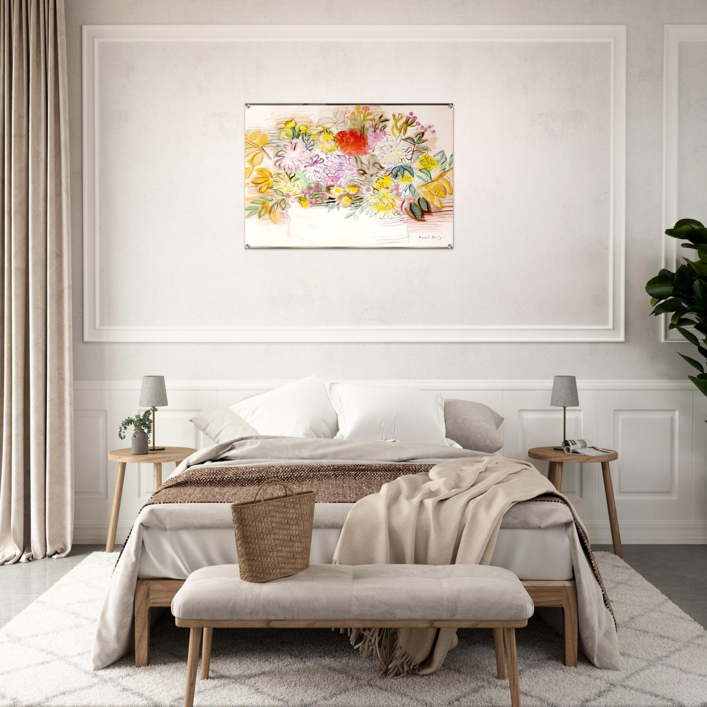 BOUQUET OF FLOWERS - Raoul Dufy Acrylic Print - 70x100 cm / 28x40″ inches | Raoul Dufy Wall Art | Raoul Dufy Prints