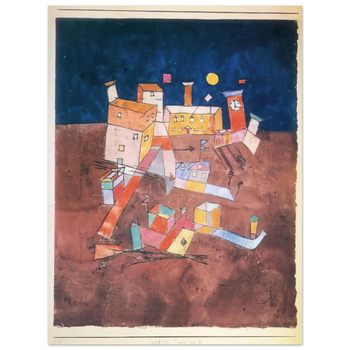 Paul Klee - PART OF G 1927  75x100 cm / 30x40inches Fine Art Poster