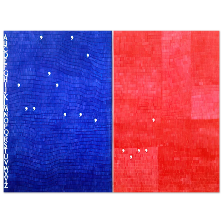 Alighiero Boetti - IMMAGINANDO TUTTO 1982  75x100 cm / 30x40inches Fine Art Poster