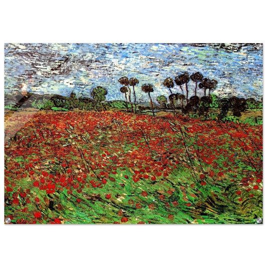 Field with Poppies - Vincent van Gogh Acrylic Print - 70x100 cm / 28x40″ inches