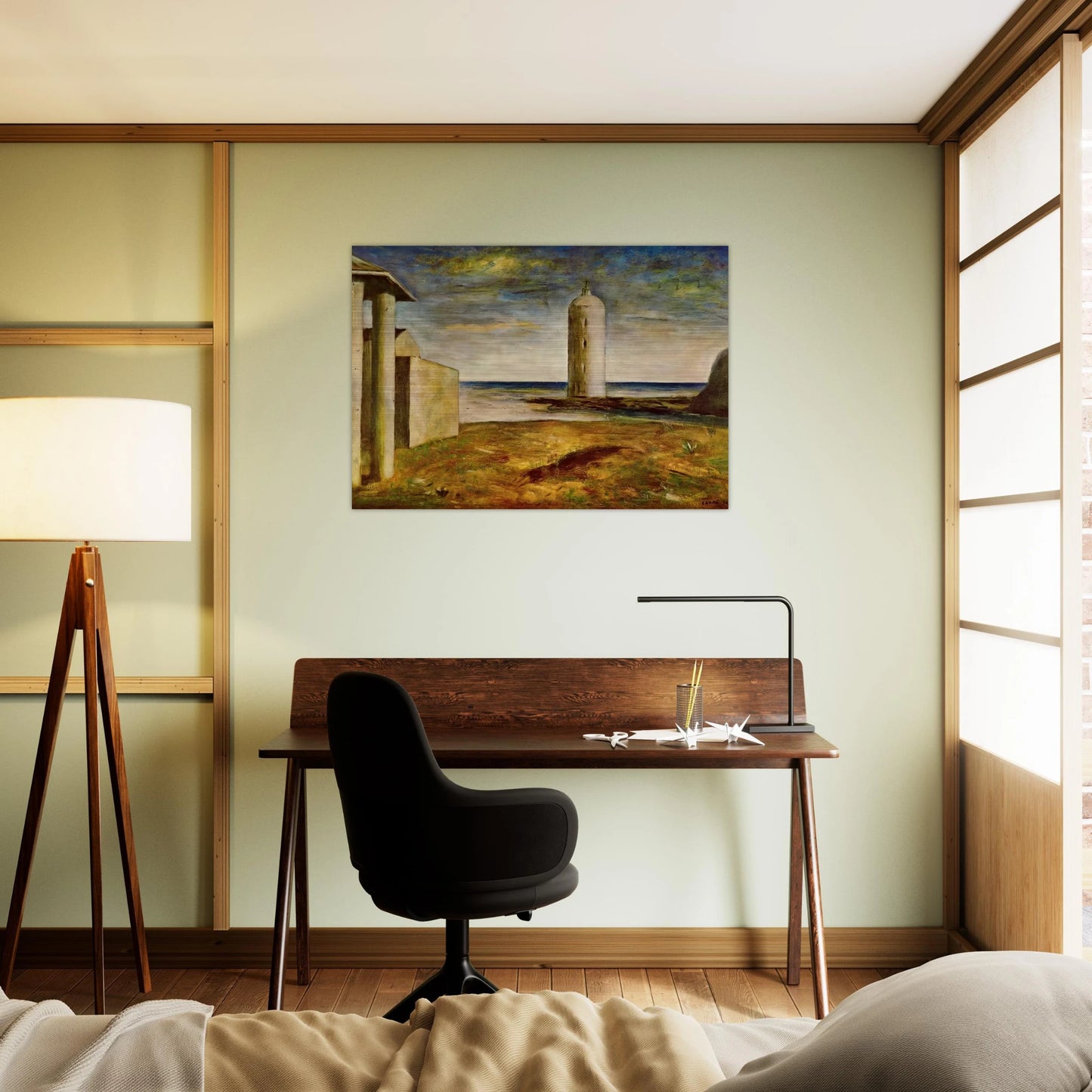 EL FARO 1928 - Carlo Carra Brushed Aluminum Print - 70x100 cm / 28x40 inches | Carlo Carra Aluminum Print | Carlo Carra Prints