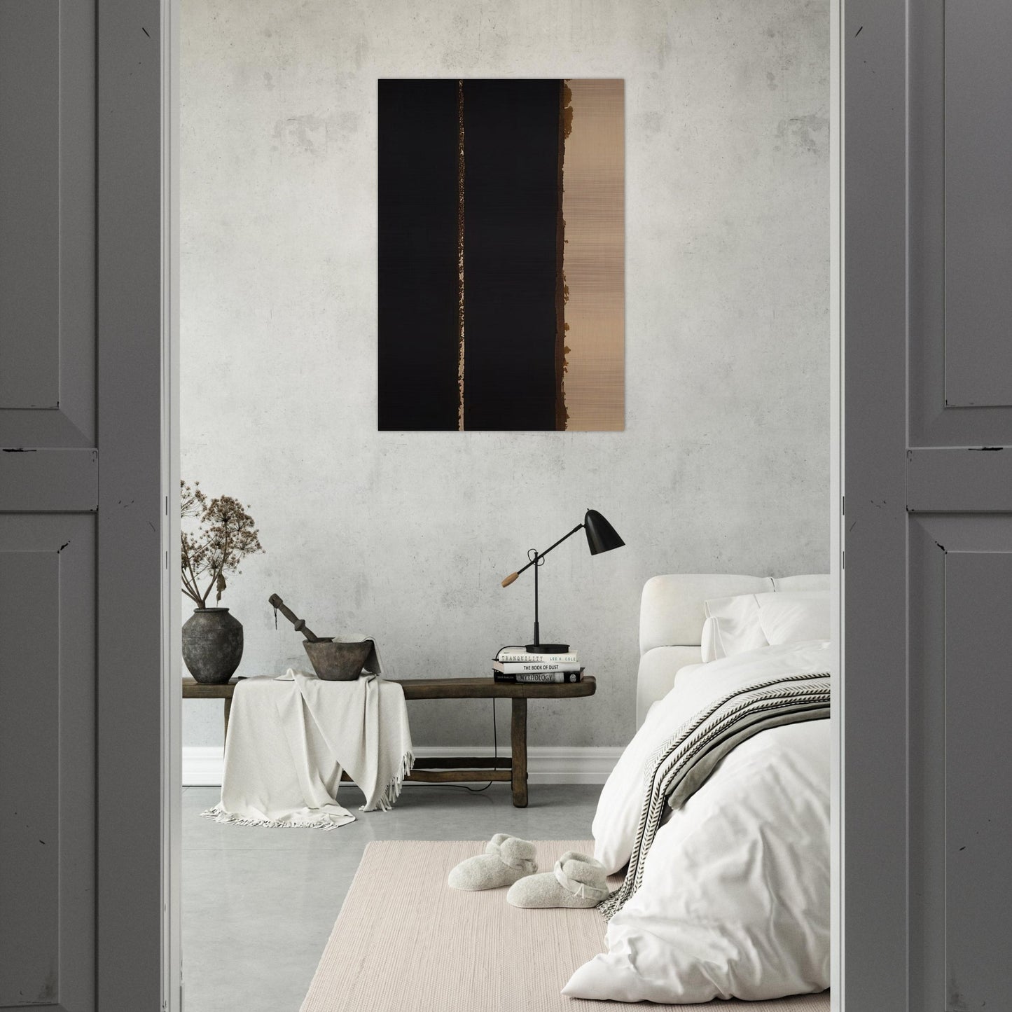 Umber Blue - 1991 - Yun Hyong-keun Brushed Aluminum Print - 70x100 cm / 28x40 inches | Yun Hyong-keun Aluminum Print | Yun Hyong-keun Prints