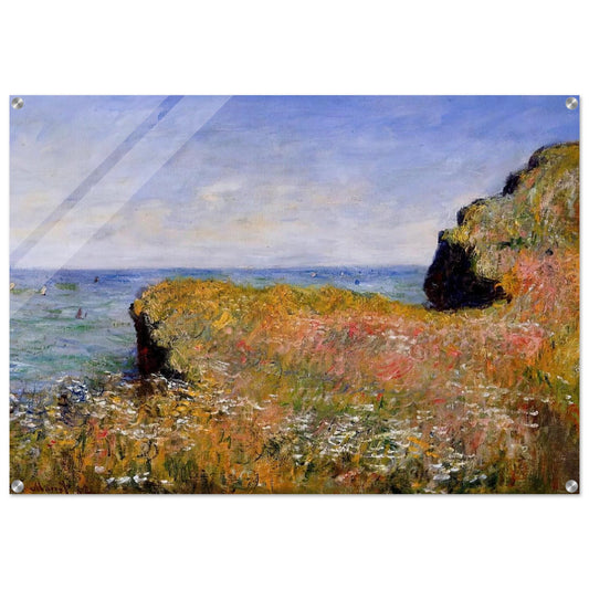 Edge of the Cliff, Pourville - claude monet Acrylic Print - 70x100 cm / 28x40″ inches