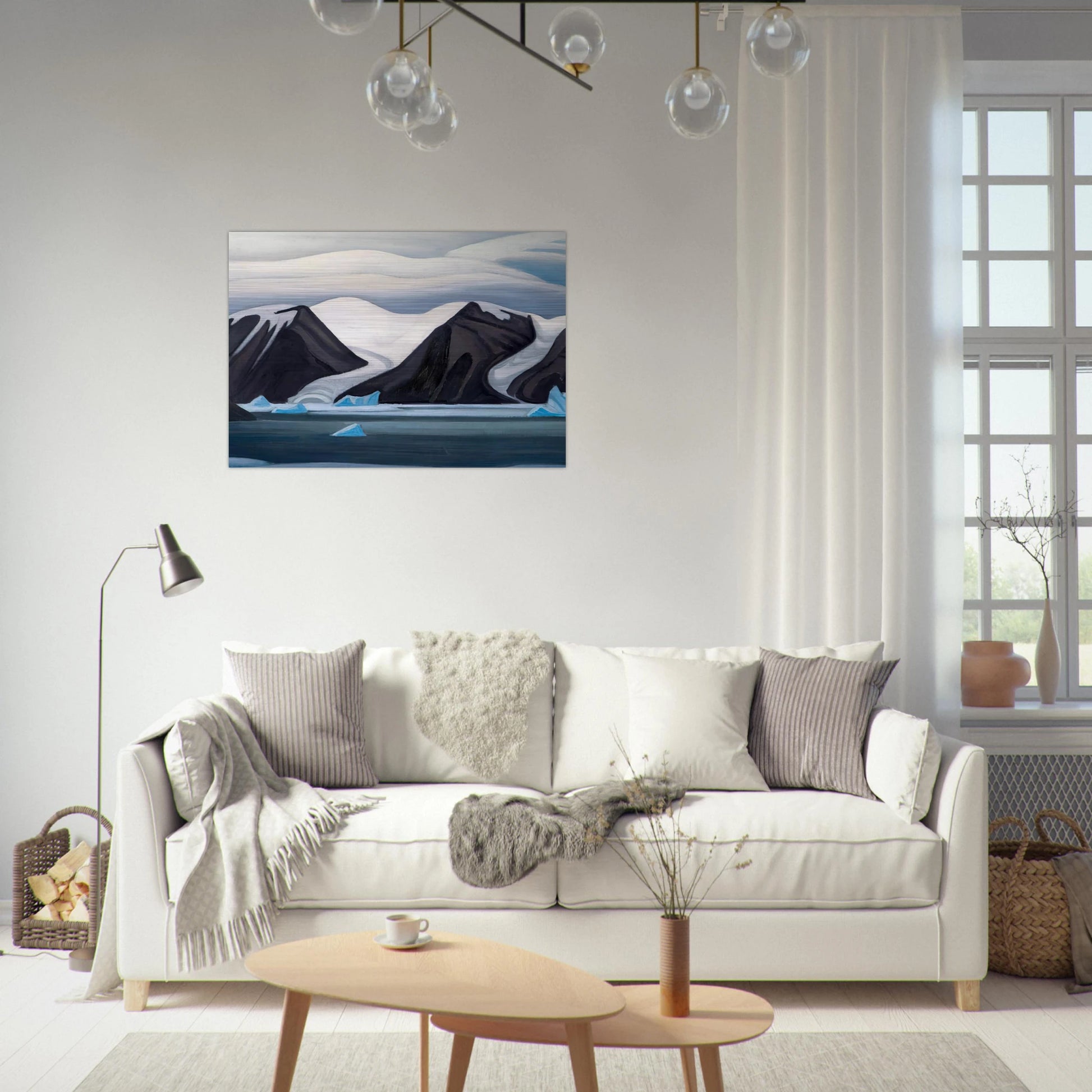 Nerke, Greenland - 1930 - Lawren Harris Brushed Aluminum Print - 70x100 cm / 28x40 inches | Lawren Harris Aluminum Print | Lawren Harris Prints