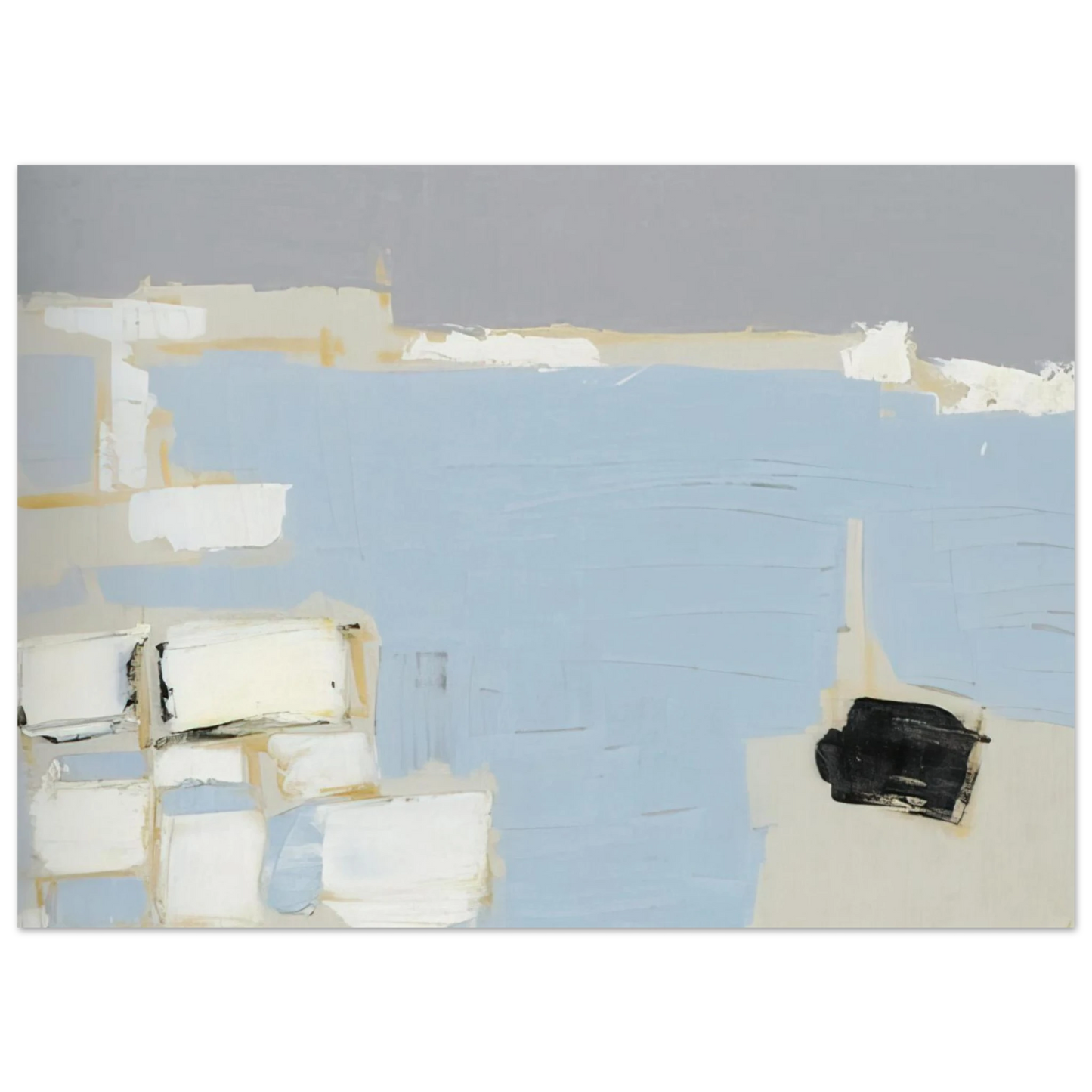 Nicolas de Stael - Marseille under snow - 1954 Fine Art Poster