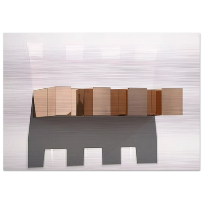 Untitled 72-22 Bernstein - 1972 - Donald Judd Brushed Aluminum Print - 70x100 cm / 28x40 inches | Donald Judd Aluminum Print | Donald Judd Prints