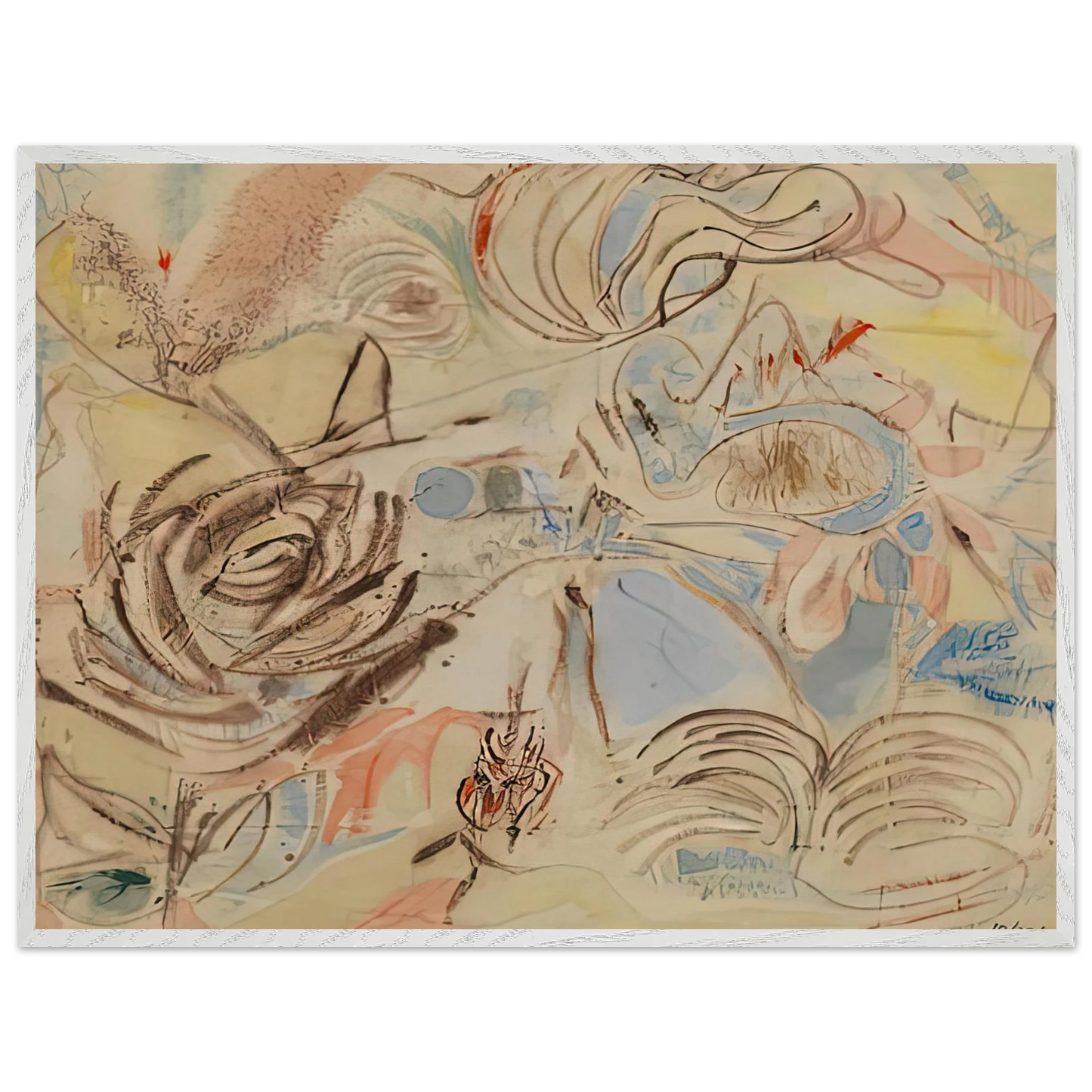 Helen Frankenthaler - 10 29 52, 1952- Wall Art - 60x80 cm / 24x32 inches - Premium Wooden Framed Poster With Fine Art Paper-canvas - Black frame