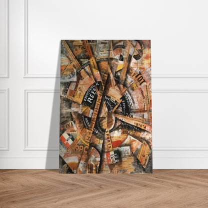 INTERVENTIONIST DEMONSTRATION PATRIOTIC HOLIDAY FREEWORD PAINTING 1914 1914 - Carlo Carra Brushed Aluminum Print - 70x100 cm / 28x40 inches | Carlo Carra Aluminum Print | Carlo Carra Prints