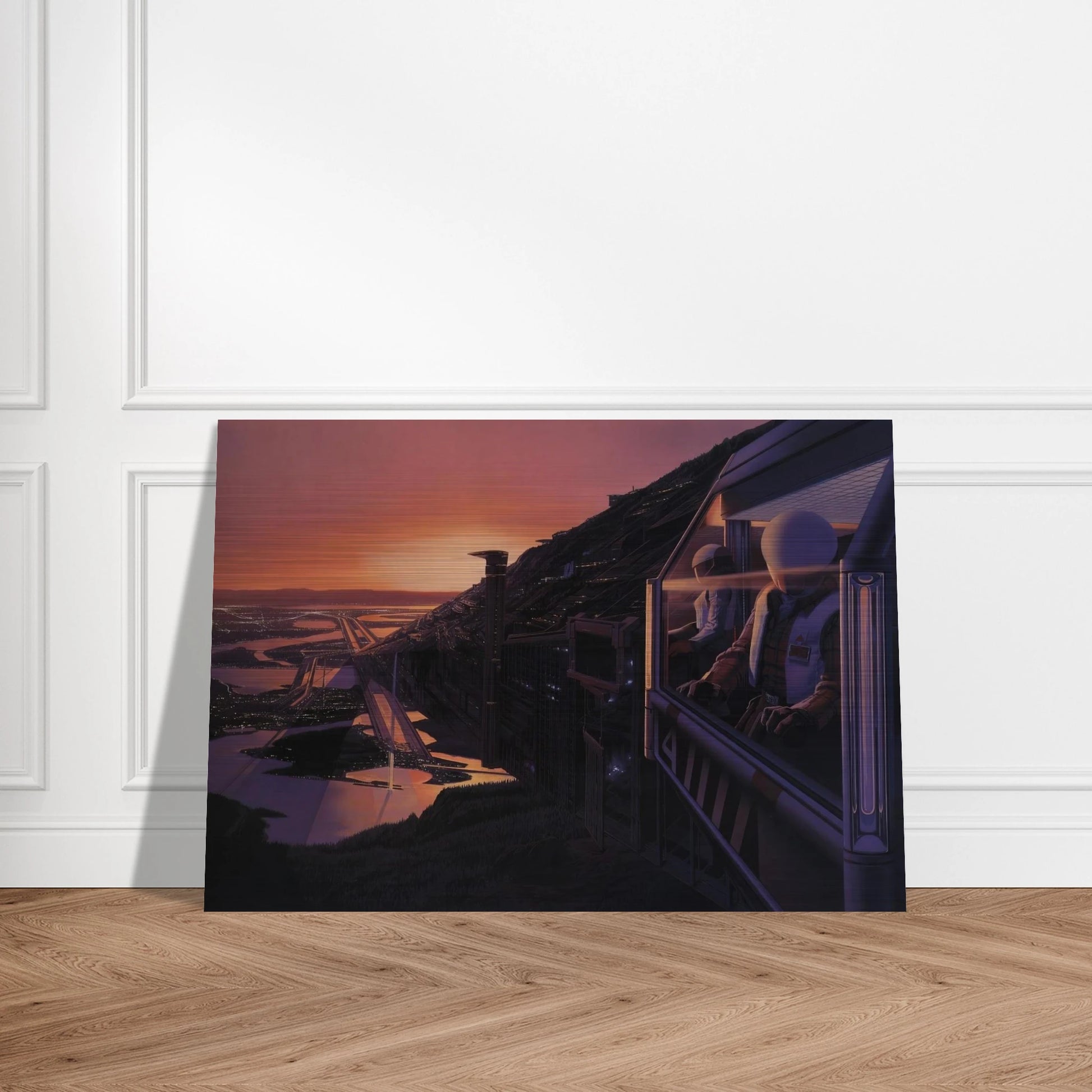 Syd Mead - Syd Mead Brushed Aluminum Print - 70x100 cm / 28x40 inches | Syd Mead Aluminum Print | Syd Mead Prints